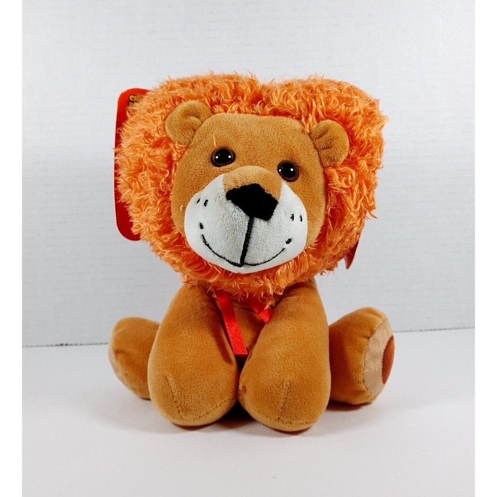 Galerie Reeses Peanut Butter  Cup Lion Plush Stuffed Animal Orange Heart Mane
